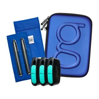Glucology Travel Bundle Case - Plus, Blue/ 2 Pen Pouch - Blue/ 3 Sharps