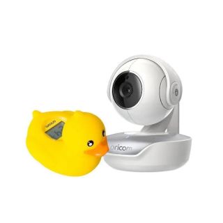 Oricom OBHPTZ Smart HD Video Baby Monitor with Motorised Pan-Tilt and 02SD Duck Digital Bath and Room Thermometer Bundle Pack