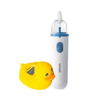 Oricom HNA300 Rechargeable Nasal Aspirator and 02SD Duck Digital Bath and Room Thermometer Bundle Each