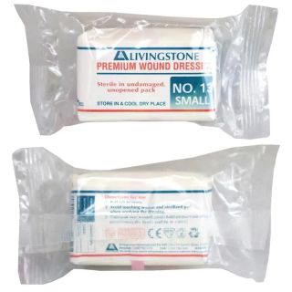 Livingstone Premium Wound Dressing Bandage 13 Sterile 9 x 5cm Pad 12 Pieces/Pack