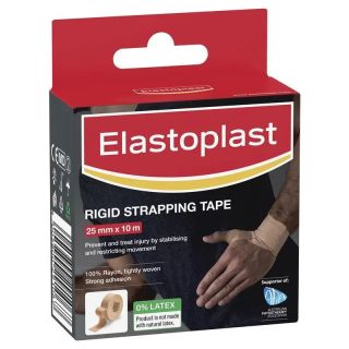 Elastoplast 36002 Sport Rigid Strapping Tape 25mm x 10m Tan