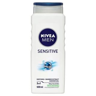 NIVEA MEN Sensitive 3-IN-1 Shower Gel Body Wash 500ml