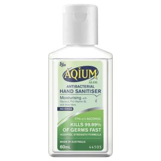 Aqium Antibacterial Hand Sanitiser (Aloe) 60ml