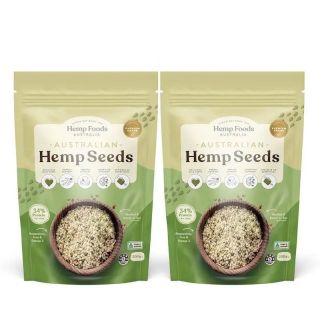 Hemp Foods Australia Australian Grown Hulled Hemp Seeds 200g Twin Pack
