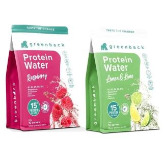 Greenback Protein Water Raspberry and Lemon & Lime 250g 2Pack