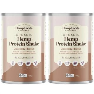 Hemp Foods Australia Organic Hemp Protein Chocolate 420g Twin Pack