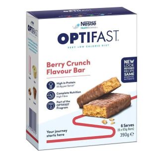 Optifast VLCD Bars Berry Crunch 6 X 65g NEW