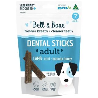 Bell & Bone Lamb, Mint and Manuka Honey Dental Sticks Medium