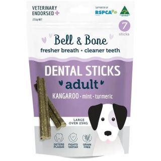 Bell & Bone Kangaroo, Mint and Turmeric Dental Sticks Large