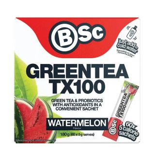 BSc Green Tea TX100 Watermelon 60 x 3g Serve NEW