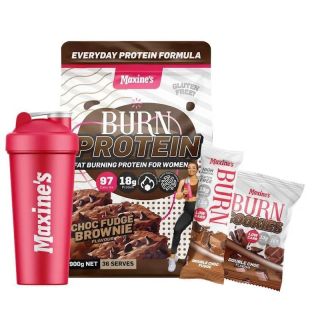 Maxine's Burn Protein Value 900g - Choc Fudge Brownie Bundle