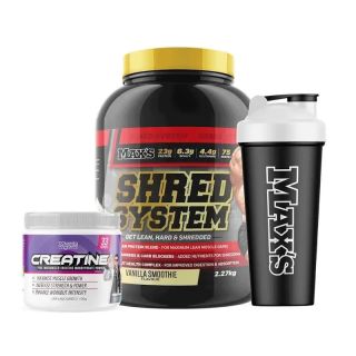 MAX'S Shred System 2.27kg - Vanilla Smoothie Bundle