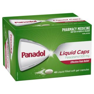 Panadol Liquid Capsules Paracetamol Pain Relief 48 Capsules