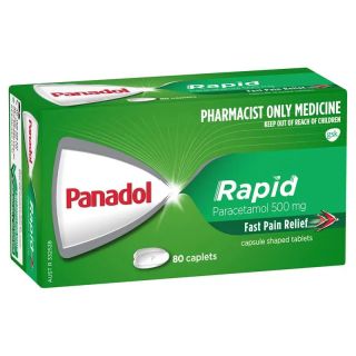 Panadol Rapid Paracetamol Pain Relief 80 Caplets