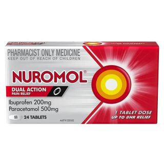 Nuromol Strong Pain Relief 200mg/500mg Tablets 24 - Ibuprofen + Paracetamol (S3)