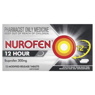 Nurofen 12 Hour Relief 300mg 12 Tablets - Ibuprofen (S3)