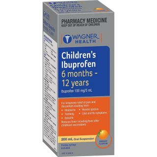 Wagner Health Childrens Ibuprofen 6 Months - 12 Years 100mg/5ml Oral Suspension 200ml