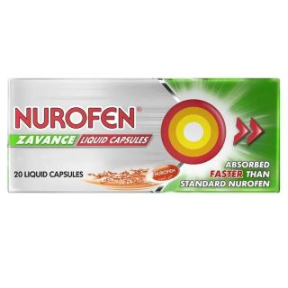 Nurofen Zavance Fast Pain Relief Liquid Capsules 200mg Ibuprofen 20 pack