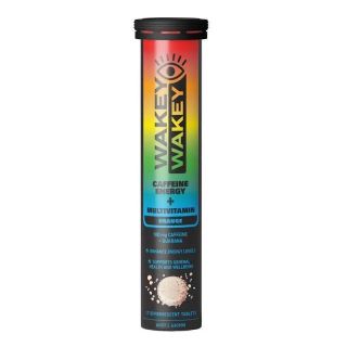 Wakey Wakey Caffeine PLUS Multivitamin Effervescent Orange Flavour 17 Tablets