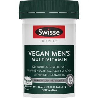 Swisse Vegan Mens Ultivite 60 Tablets