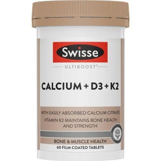 Swisse Ultiboost Calcium + D3 + K2 60 Tablets