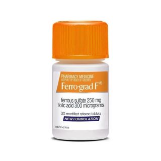 Ferro-Grad F Iron & Folic Acid 30 Tablets NEW