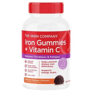 The Iron Company Iron + Vitamin C Gummies Orange 30 Gummies
