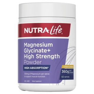 Nutra-Life Mag Glycinate High Strength Citrus Powder 360g