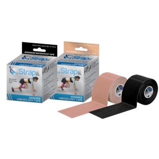 Strapit Advance Waterproof Kinesiology Tape 5cm x 5M - Tan & Black 2 Pack