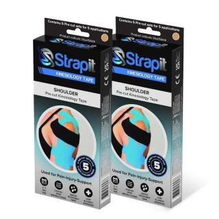 Strapit Shoulder Precut Kinesiology Tape - TAN - Box of 5 2 Pack