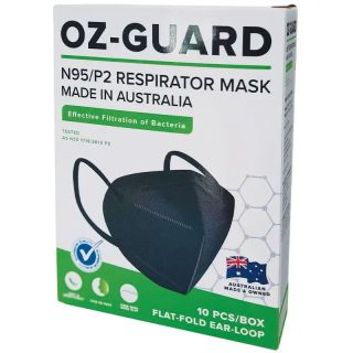 Oz Guard N95/P2 Black Respirator Mask 10 Pack