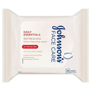 Johnson's Face Care Refreshing Facial Cleansing Wipes For Normal Skin 25 Pack