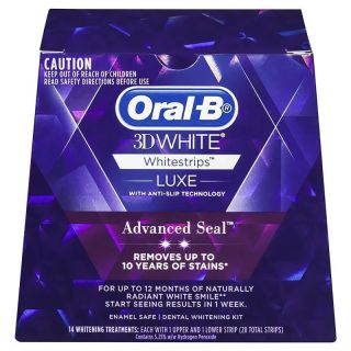 Oral B 3D White Luxe Advanced Seal 14 Teeth Whitening Treatments