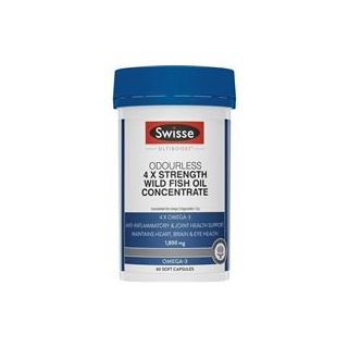 Swisse Ultiboost 4 x Strength Wild Fish Oil Concentrate 60 Capsules