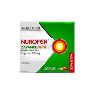 Nurofen Zavance 80 Mini Liquid Capsules Exclusive Size