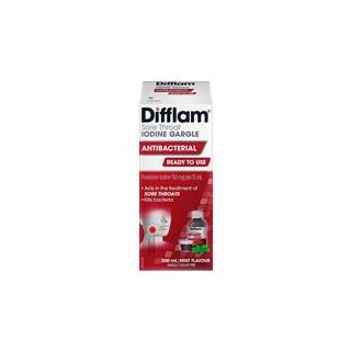 Difflam Plus Ready To Use Sore Throat Gargle Mint 200ml