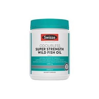Swisse Ultiboost Odourless Super Strength Wild Fish Oil 2000mg 200 Capsules