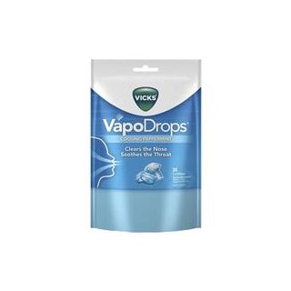 Vicks Vapodrops Blue Cooling Peppermint Lozenges 24