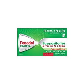 Panadol 125mg 6 Months - 5 Years 10 Suppositories