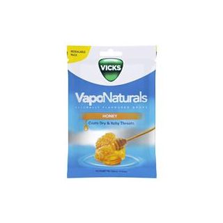 Vicks VapoNaturals Honey Throat Lozenges 19 Drops in Resealable Bag