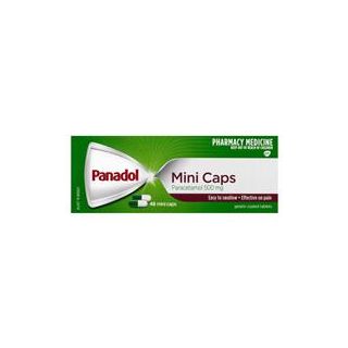 Panadol Mini Caps for Pain Relief Paracetamol 500mg 48