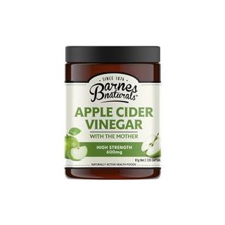 Barnes Naturals Apple Cider Vinegar with The Mother 600mg 120 Capsules