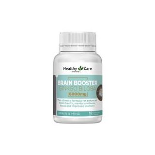Healthy Care Brain Booster Ginkgo Biloba 6000mg 60 Capsules