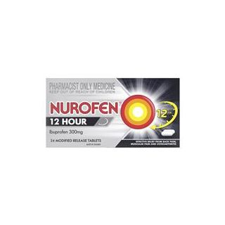 Nurofen 12 Hour Relief 300mg 24 Tablets - Ibuprofen (S3)