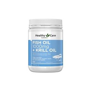 Healthy Care Fish Oil 1000mg and Krill 400 Capsules