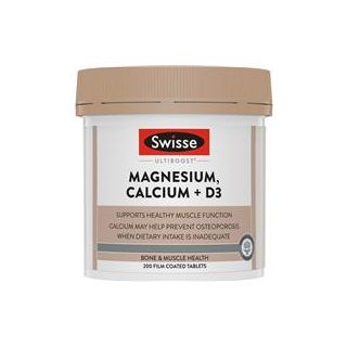 Swisse Magnesium Calcium + Vitamin D 200 Tablets