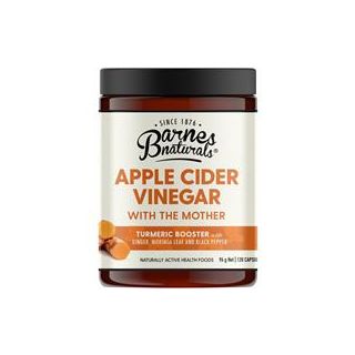 Barnes Naturals Apple Cider Vinegar with The Mother Turmeric Boost 120 Capsules
