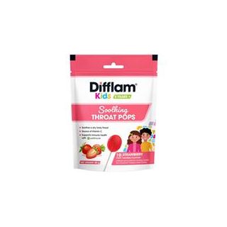 Difflam Soothing Throat Pops Strawberry 10 pack