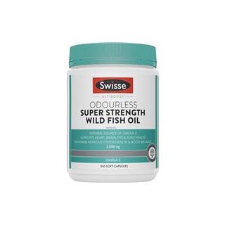 Swisse Ultiboost Odourless Super Strength Wild Fish Oil 2000mg 300 Capsules Exclusive Size