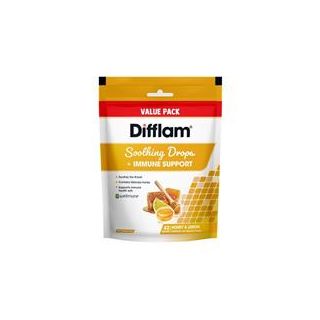 Difflam Soothing Drops + Immune Support Honey & Lemon 42 Drops